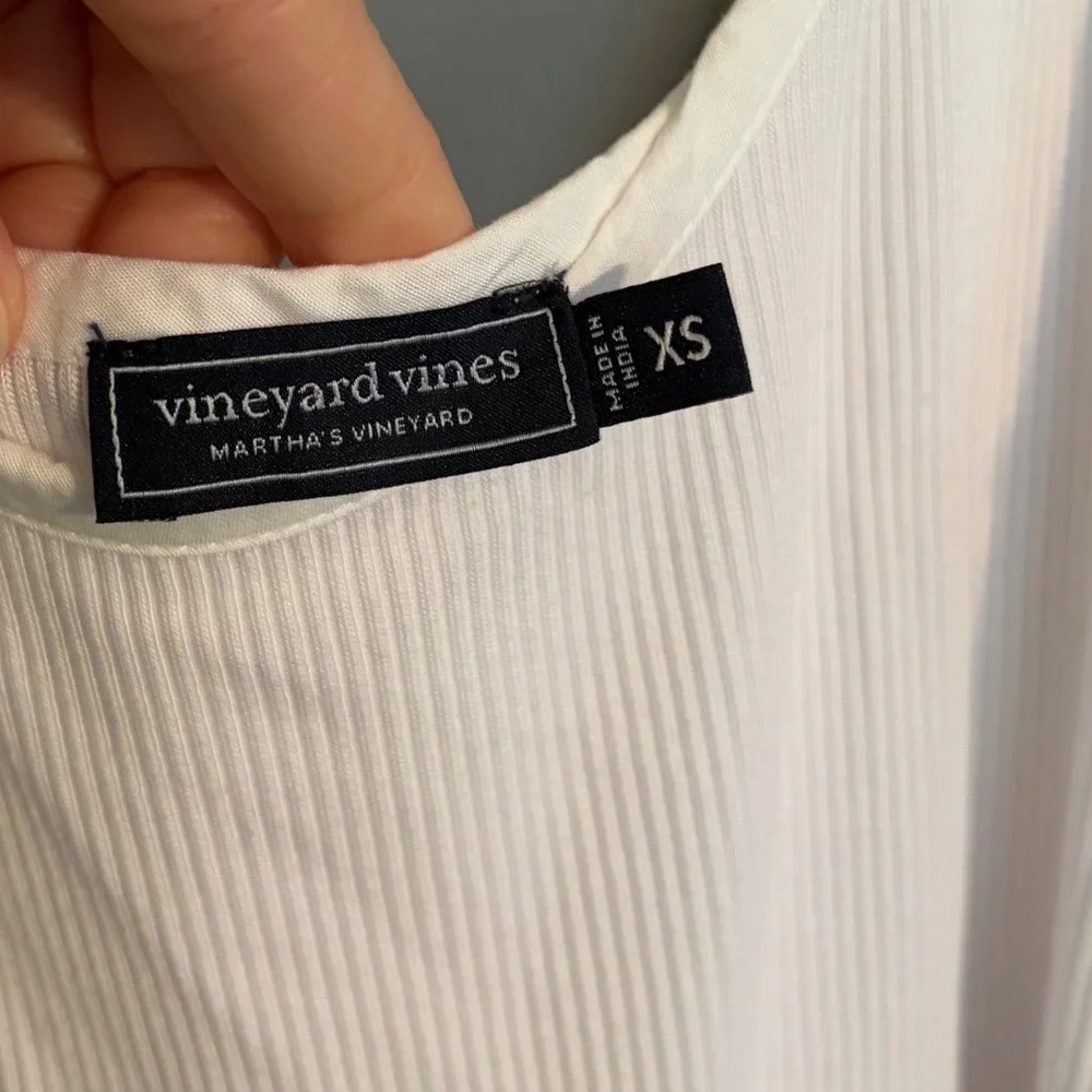 Vineyard Vines Mix‎ Media Midi Summer Sun Dress Cotton Poplin White Size XS